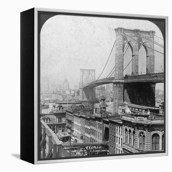 Brooklyn Bridge, New York, USA, 1901-Underwood & Underwood-Framed Premier Image Canvas