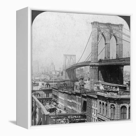 Brooklyn Bridge, New York, USA, 1901-Underwood & Underwood-Framed Premier Image Canvas