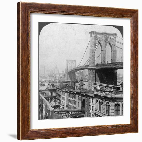 Brooklyn Bridge, New York, USA, 1901-Underwood & Underwood-Framed Photographic Print