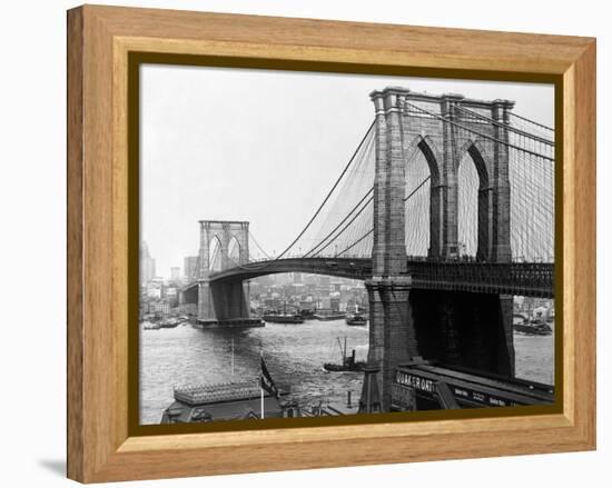 Brooklyn Bridge, New York-null-Framed Premier Image Canvas