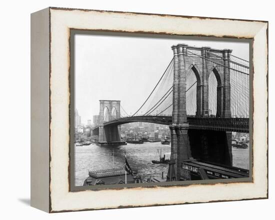 Brooklyn Bridge, New York-null-Framed Premier Image Canvas