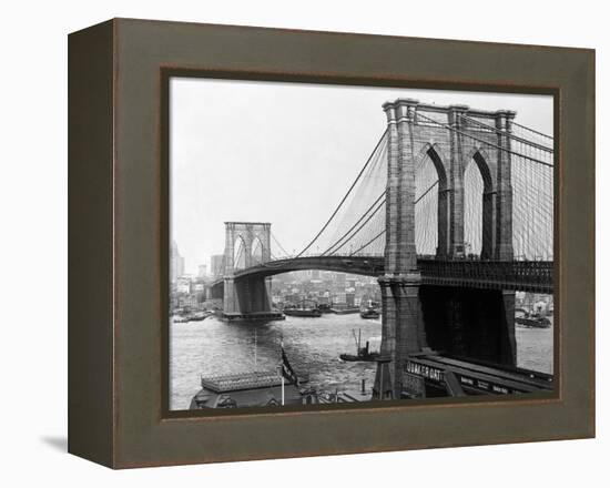 Brooklyn Bridge, New York-null-Framed Premier Image Canvas