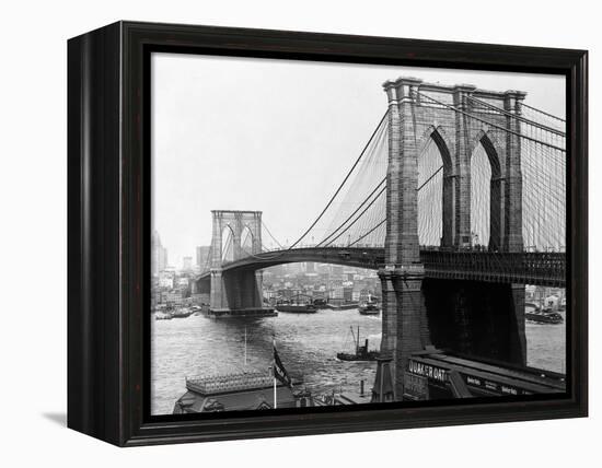 Brooklyn Bridge, New York-null-Framed Premier Image Canvas