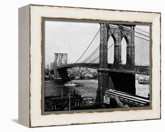 Brooklyn Bridge, New York-null-Framed Premier Image Canvas