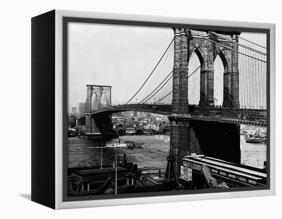 Brooklyn Bridge, New York-null-Framed Premier Image Canvas