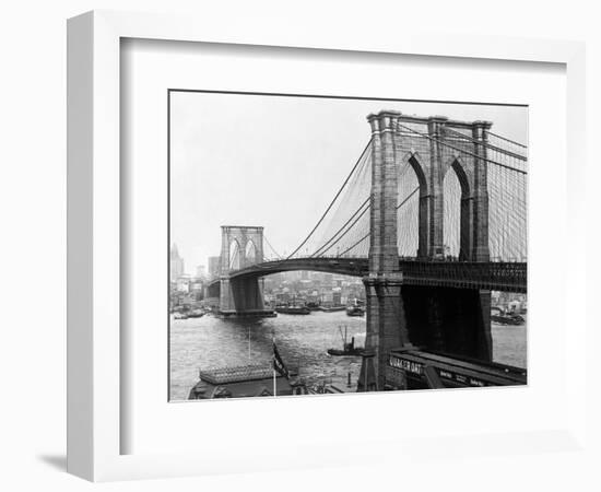 Brooklyn Bridge, New York--Framed Photographic Print