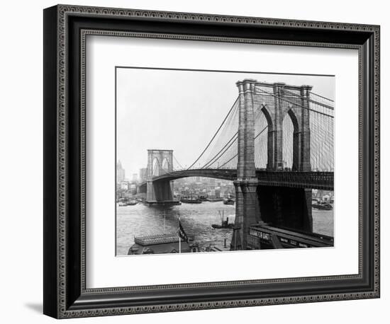 Brooklyn Bridge, New York--Framed Photographic Print