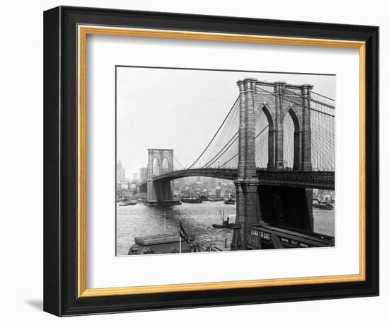 Brooklyn Bridge, New York--Framed Photographic Print