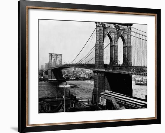 Brooklyn Bridge, New York--Framed Photographic Print