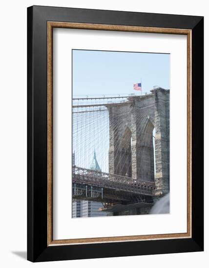 Brooklyn Bridge. New York.-Tom Norring-Framed Photographic Print