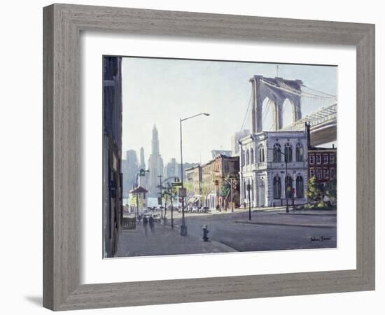 Brooklyn Bridge, New York-Julian Barrow-Framed Giclee Print