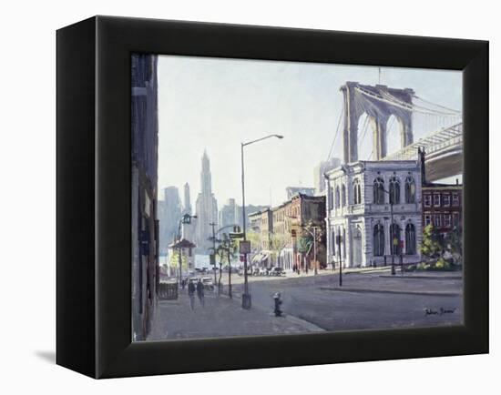 Brooklyn Bridge, New York-Julian Barrow-Framed Premier Image Canvas