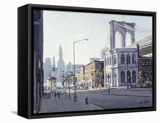 Brooklyn Bridge, New York-Julian Barrow-Framed Premier Image Canvas