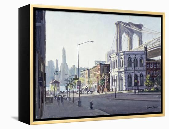 Brooklyn Bridge, New York-Julian Barrow-Framed Premier Image Canvas