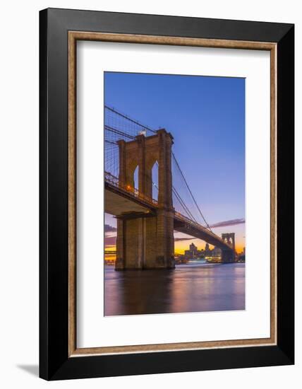 Brooklyn Bridge over East River, New York, United States of America, North America-Alan Copson-Framed Photographic Print