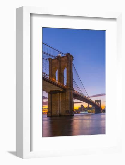 Brooklyn Bridge over East River, New York, United States of America, North America-Alan Copson-Framed Photographic Print