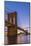 Brooklyn Bridge over East River, New York, United States of America, North America-Alan Copson-Mounted Photographic Print