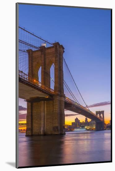 Brooklyn Bridge over East River, New York, United States of America, North America-Alan Copson-Mounted Photographic Print