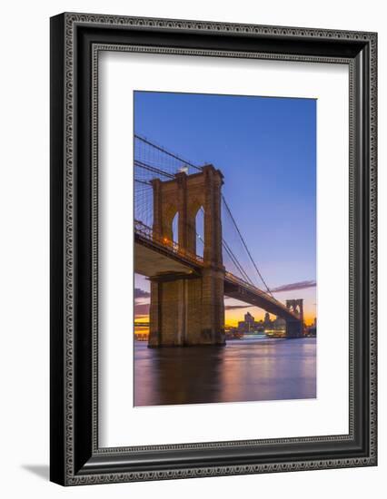 Brooklyn Bridge over East River, New York, United States of America, North America-Alan Copson-Framed Photographic Print