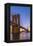 Brooklyn Bridge over East River, New York, United States of America, North America-Alan Copson-Framed Premier Image Canvas