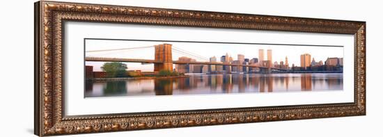 Brooklyn Bridge over East River-null-Framed Art Print