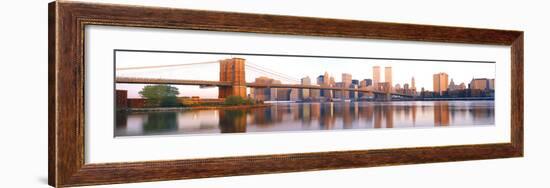 Brooklyn Bridge over East River-null-Framed Art Print