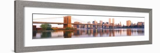 Brooklyn Bridge over East River-null-Framed Art Print
