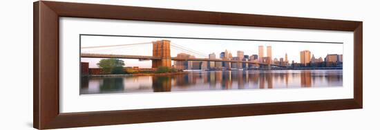 Brooklyn Bridge over East River-null-Framed Art Print