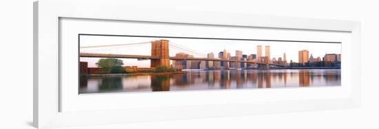 Brooklyn Bridge over East River-null-Framed Art Print