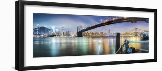 Brooklyn Bridge Pano 2-Color-Moises Levy-Framed Photographic Print