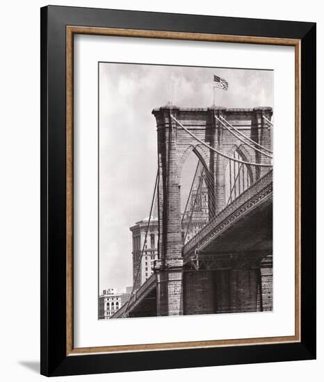 Brooklyn Bridge Perspective-Phil Maier-Framed Art Print