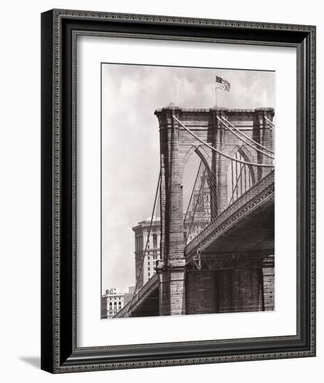 Brooklyn Bridge Perspective-Phil Maier-Framed Art Print