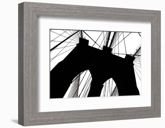 Brooklyn Bridge Silhouette-Erin Clark-Framed Art Print