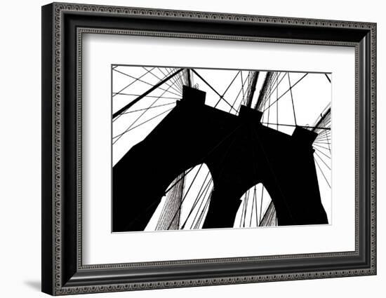 Brooklyn Bridge Silhouette-Erin Clark-Framed Art Print