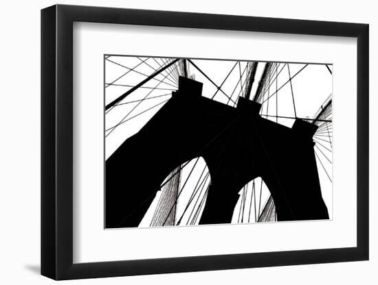 Brooklyn Bridge Silhouette-Erin Clark-Framed Art Print