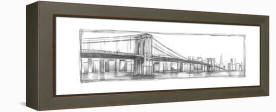 Brooklyn Bridge Sketch-Ethan Harper-Framed Stretched Canvas