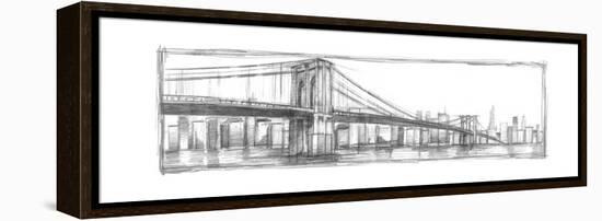 Brooklyn Bridge Sketch-Ethan Harper-Framed Stretched Canvas