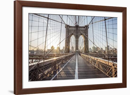 Brooklyn Bridge Sunrise-Alan Copson-Framed Giclee Print