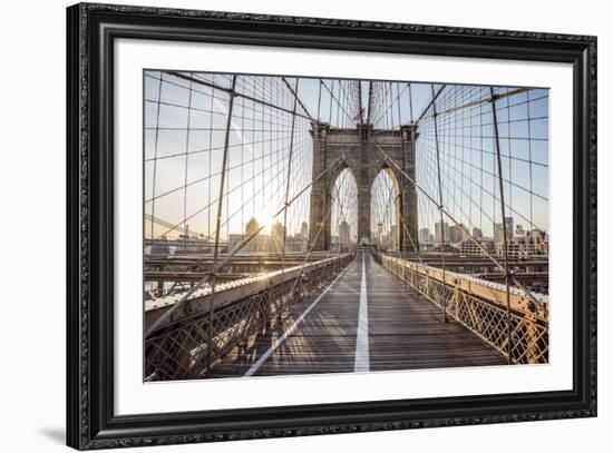 Brooklyn Bridge Sunrise-Alan Copson-Framed Giclee Print