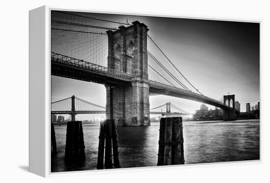 Brooklyn Bridge Sunrise-Martin Froyda-Framed Premier Image Canvas