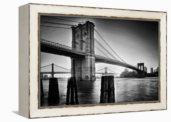 Brooklyn Bridge Sunrise-Martin Froyda-Framed Premier Image Canvas