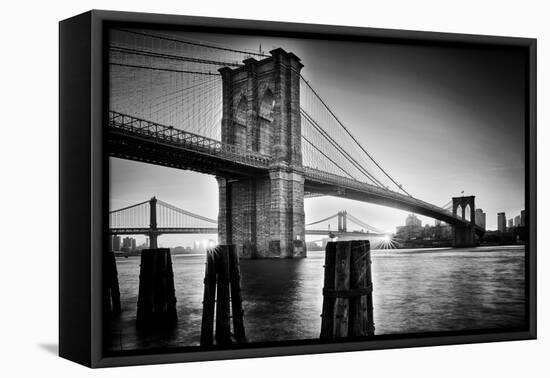 Brooklyn Bridge Sunrise-Martin Froyda-Framed Premier Image Canvas