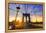Brooklyn Bridge Sunset New York Manhattan Skyline NY NYC USA-holbox-Framed Premier Image Canvas