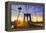 Brooklyn Bridge Sunset New York Manhattan Skyline NY NYC USA-holbox-Framed Premier Image Canvas