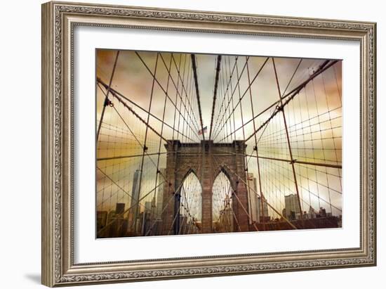 Brooklyn Bridge Sunset-Jessica Jenney-Framed Giclee Print
