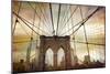 Brooklyn Bridge Sunset-Jessica Jenney-Mounted Giclee Print