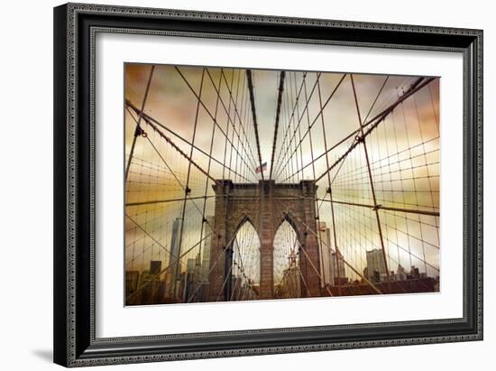 Brooklyn Bridge Sunset-Jessica Jenney-Framed Giclee Print