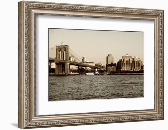 Brooklyn Bridge - The Watchtower - Manhattan - New York City - United States-Philippe Hugonnard-Framed Photographic Print