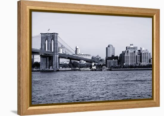 Brooklyn Bridge - The Watchtower - Manhattan - New York City - United States-Philippe Hugonnard-Framed Premier Image Canvas