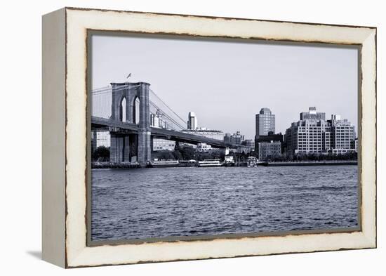 Brooklyn Bridge - The Watchtower - Manhattan - New York City - United States-Philippe Hugonnard-Framed Premier Image Canvas